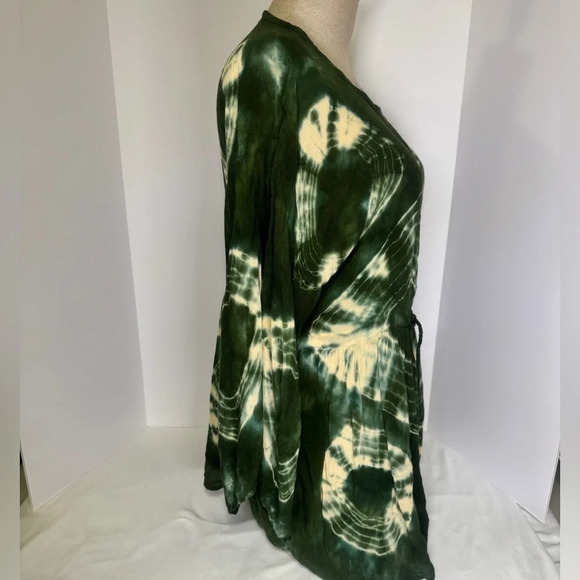 Earthbound Green Boho tie dye Dress size Medium - Picture 3 of 6